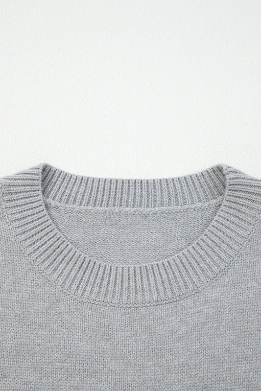 Western See You Cowboy Embroidered Stripe Cuff Sweater