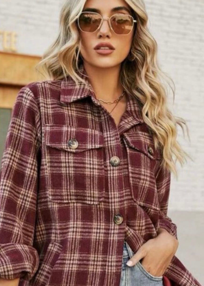 Button down flannel Miss Sparkling