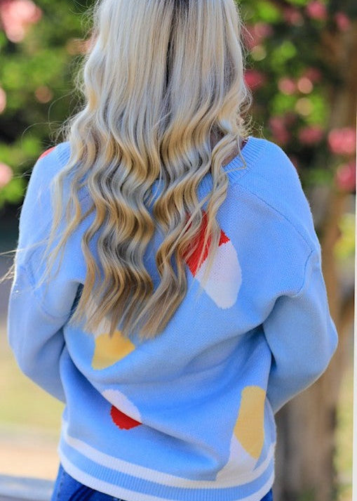 Colorful Capsule Pattern Cardigan