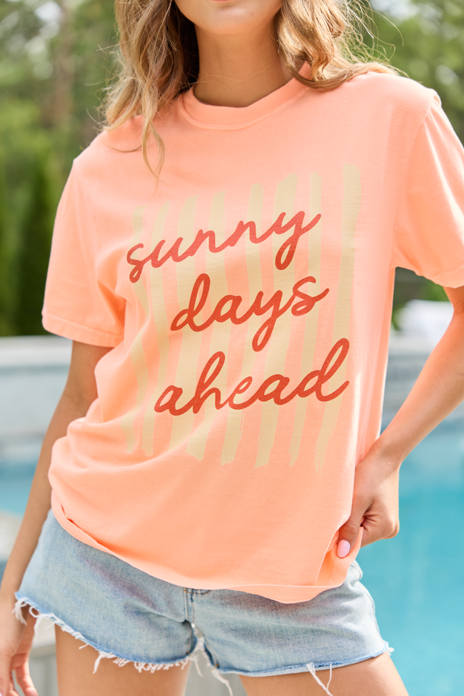 Sunny Days Ahead Neon Orange Comfort Colors Graphic Tee