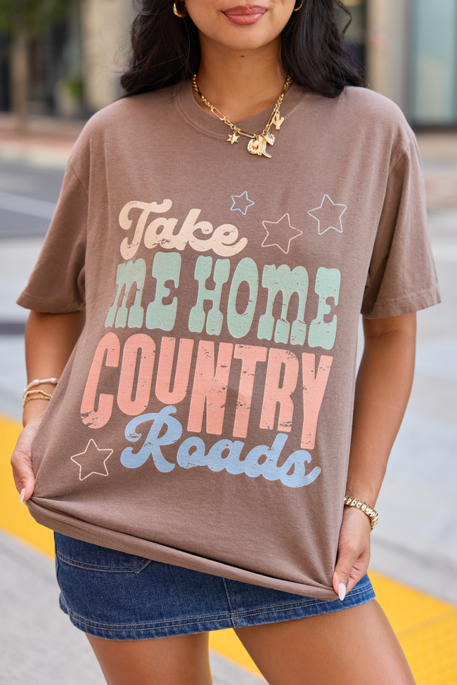 Take Me Home Country Roads Brown Graphic Tee