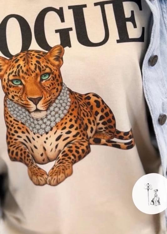 Vogue Cheetah Graphic Tee