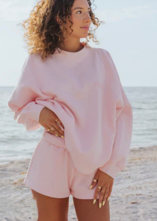 Relaxed Fit Sweatshirt and Shorts Set