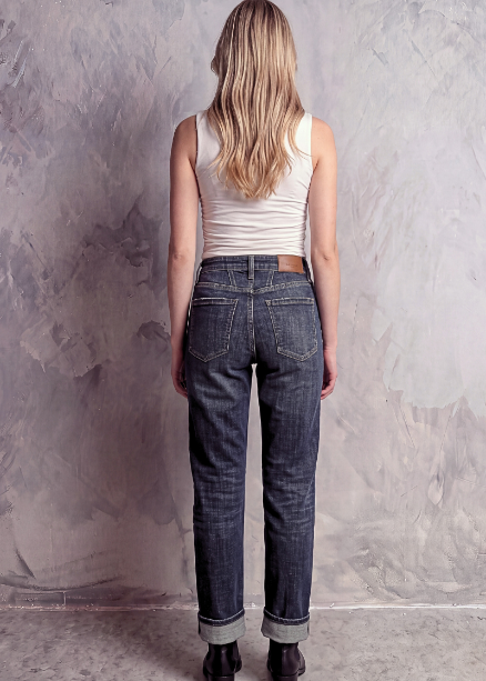 ROMY HIGH RISE WESTERN STRAIGHT JEANS
