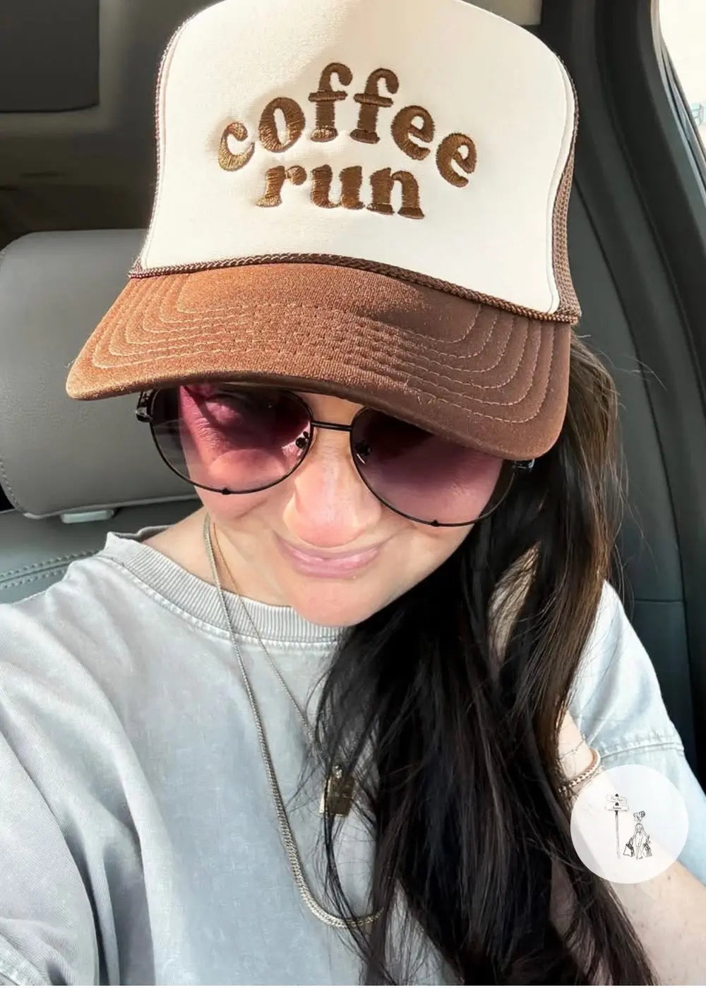 Coffee Run Trucker Hat Poet Street Boutique