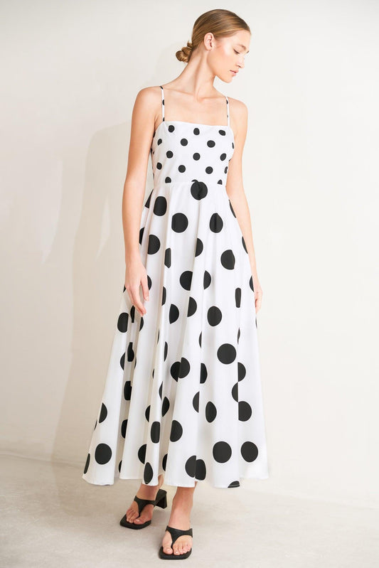 Cotton Dolce Vita Polka Dot Woven Midi Dress