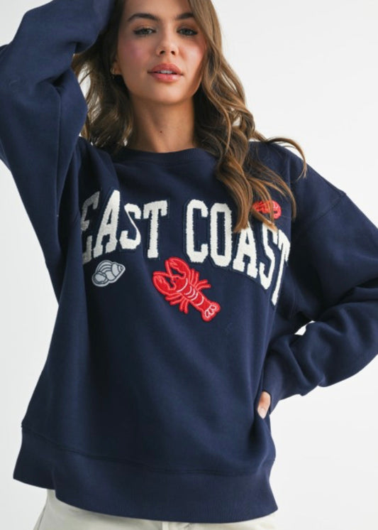 PRE-ORDER Aemi + Co East Coast Lobster Fleece Pullover Aemi + Co