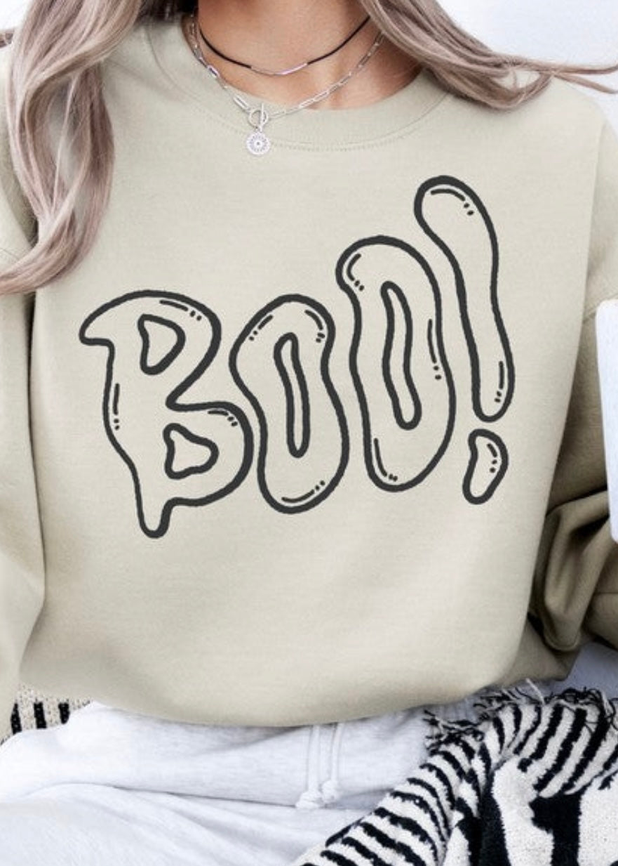 Boo Halloween Sweatshirt Poet Street Boutique