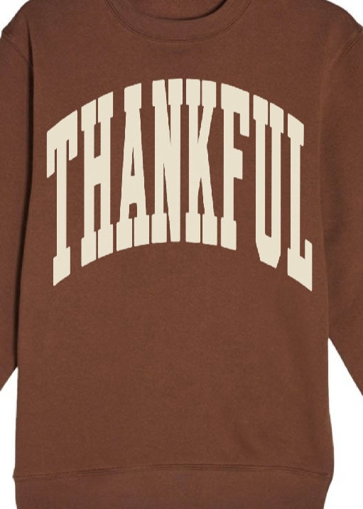 Chestnut Thankful Graphic Sweatshirt