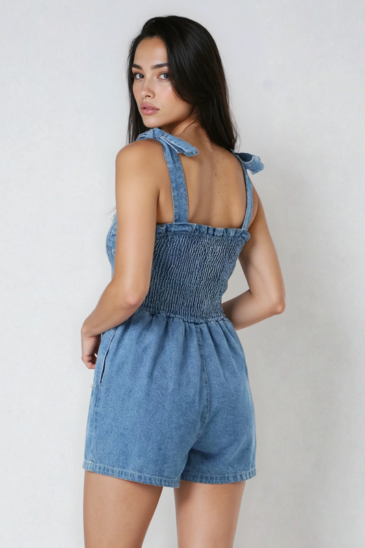 Miss Sparkling Denim Romper