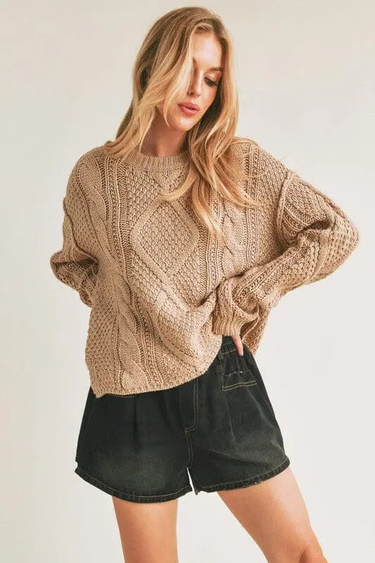 Aemi & Co Adela Sweater cable knit sweater Aemi + Co