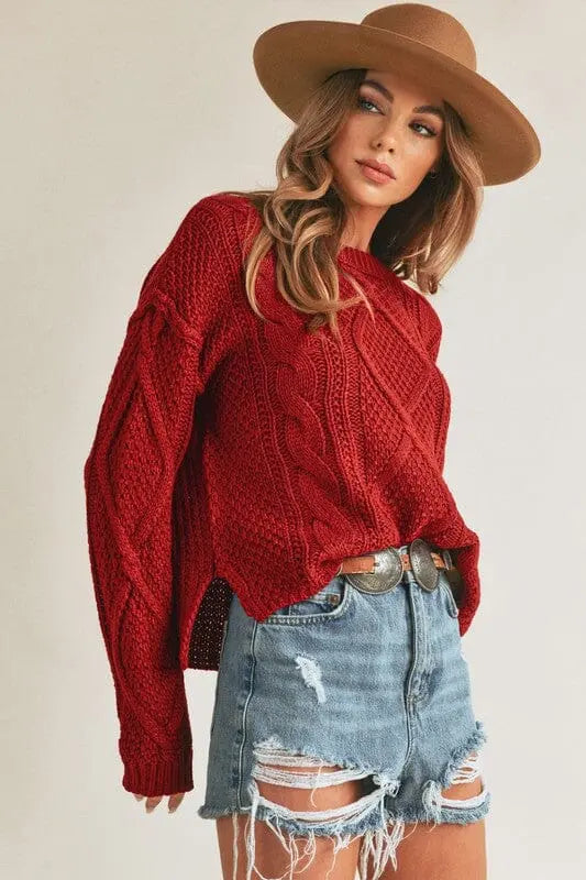 Aemi & Co Adela Sweater cable knit sweater Aemi + Co