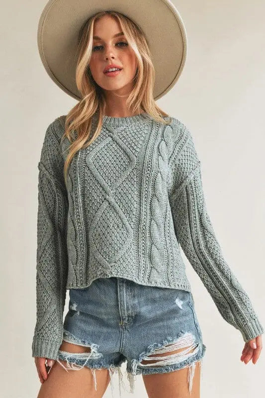 Aemi & Co Adela Sweater cable knit sweater Aemi + Co