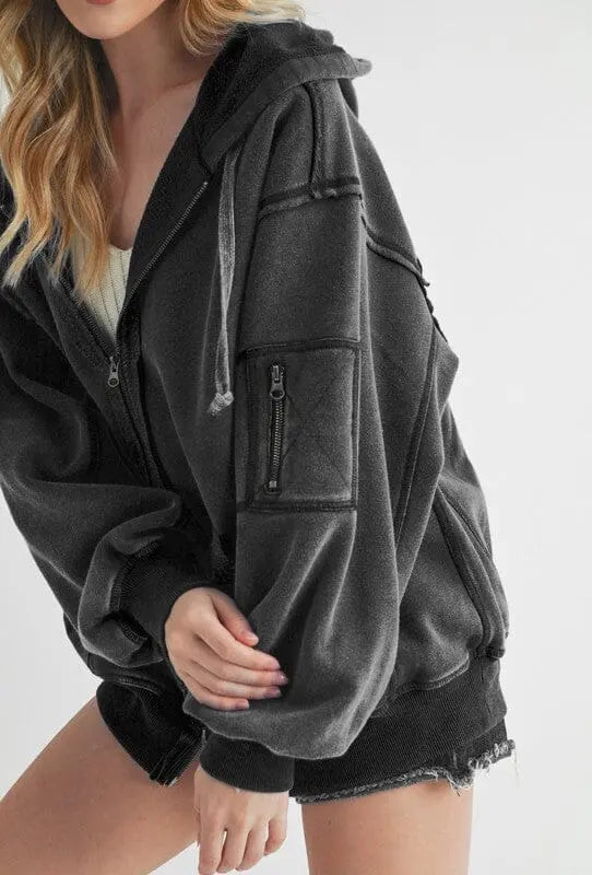 Aemi + Co Fiori Hoodie Jacket oversized hoodie Aemi + Co