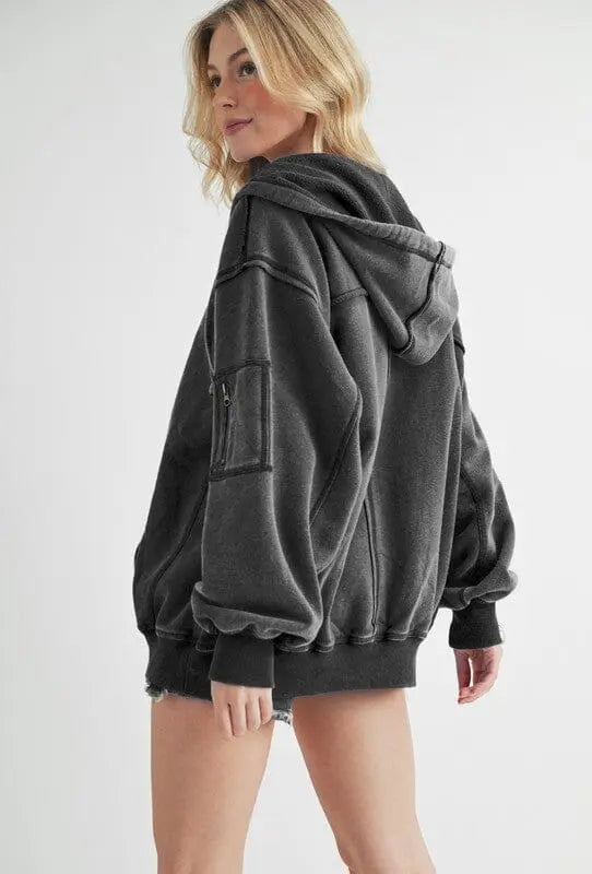 Aemi + Co Fiori Hoodie Jacket oversized hoodie Aemi + Co