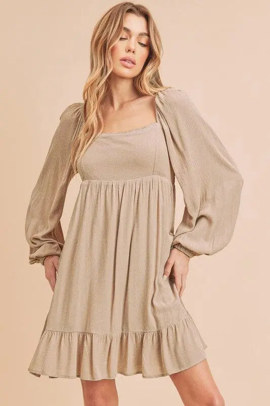 Aemi + Co Taya Dress rayon dress Aemi + Co ECRU S
