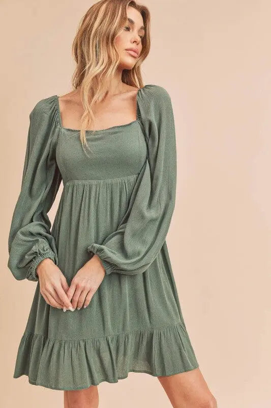 Aemi + Co Taya Dress rayon dress Aemi + Co EUCALYPTUS S