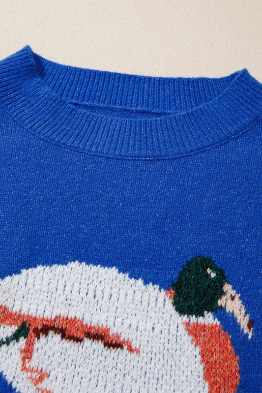Mallard Duck Drop Shoulder Long Sleeve Sweater