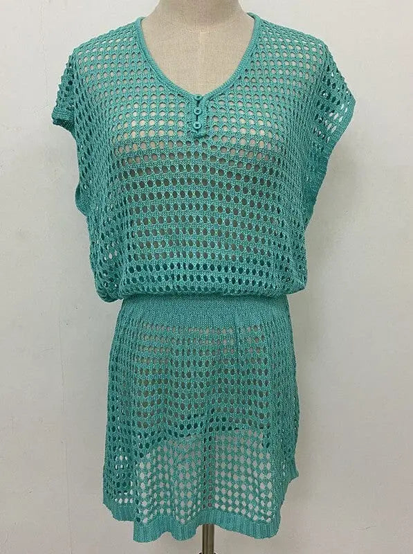 Beach cover up Miss Sparkling Teal S