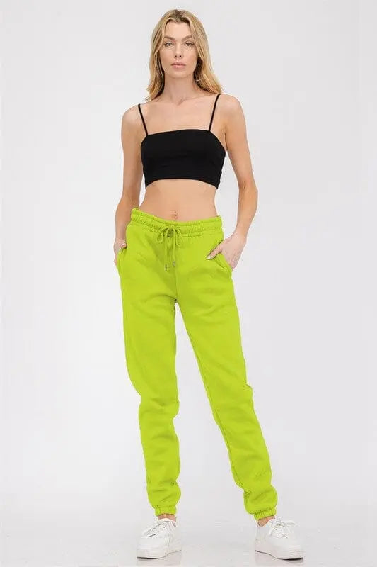 Boyfriend SWEATPANTS LOUNGEWEAR JOGGER BOTTOMS WEIV LIME S