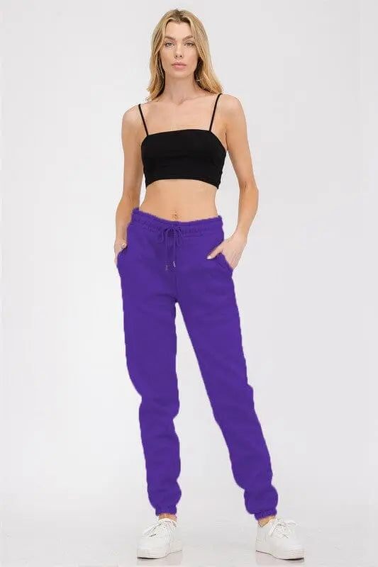 Boyfriend SWEATPANTS LOUNGEWEAR JOGGER BOTTOMS WEIV PURPLE S