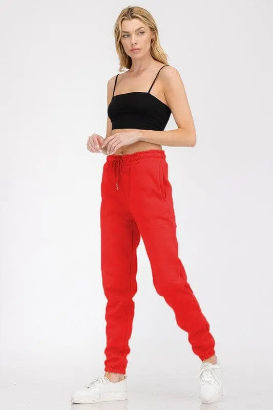 Boyfriend SWEATPANTS LOUNGEWEAR JOGGER BOTTOMS WEIV RED S