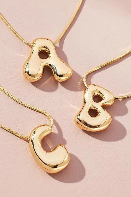 Bubble Letter Necklace Bubble Letter necklace Poet Street Boutique A