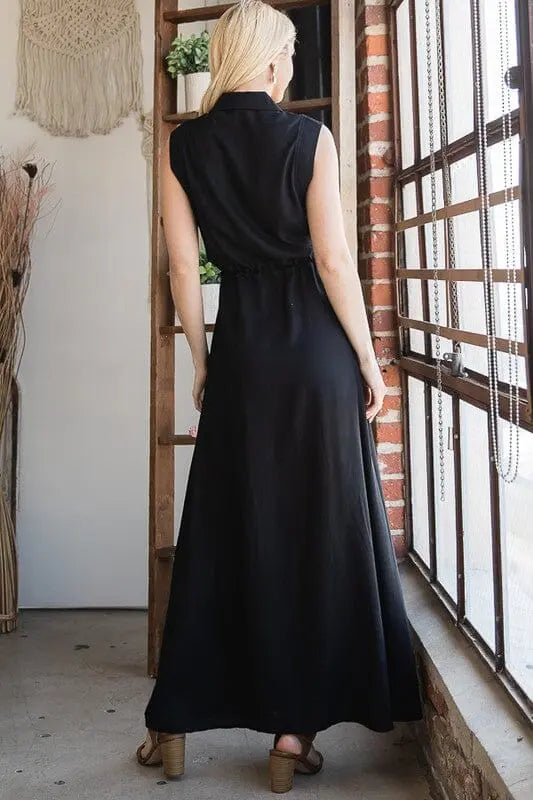 BUTTON DOWN MAXI DRESS Jade By Jane