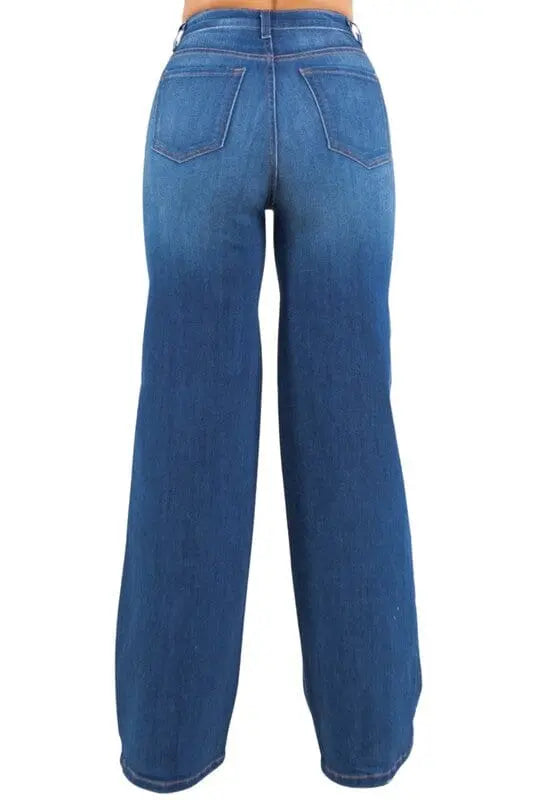 Camila Varsity Wide Leg Jean GJG Denim