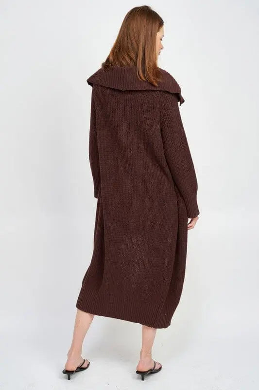 Chocolate Dreams Open Cardigan open front sweater cardigan Emory Park