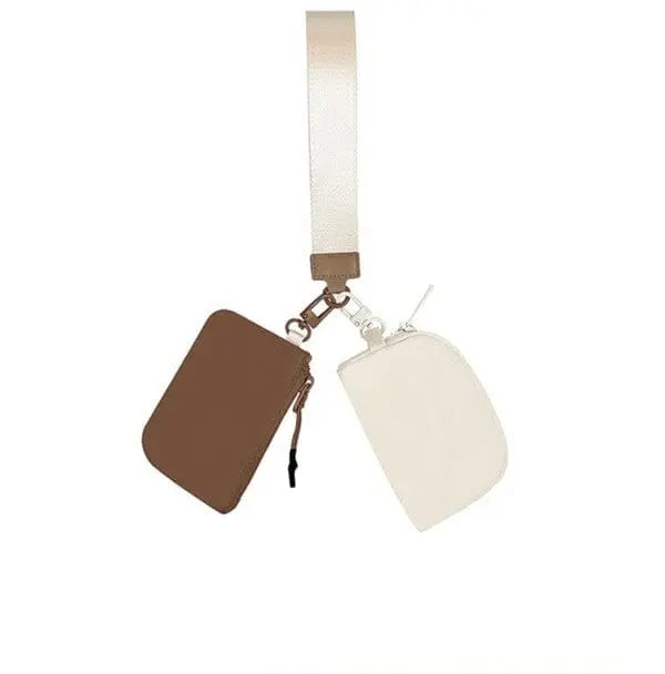 Clippable Dual Pouch Wristlet dual coin wristlet Poet Street Boutique