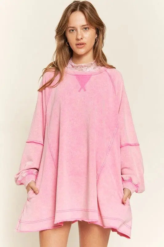 COLORWASH TUNIC SWEATSHIRT Jade By Jane