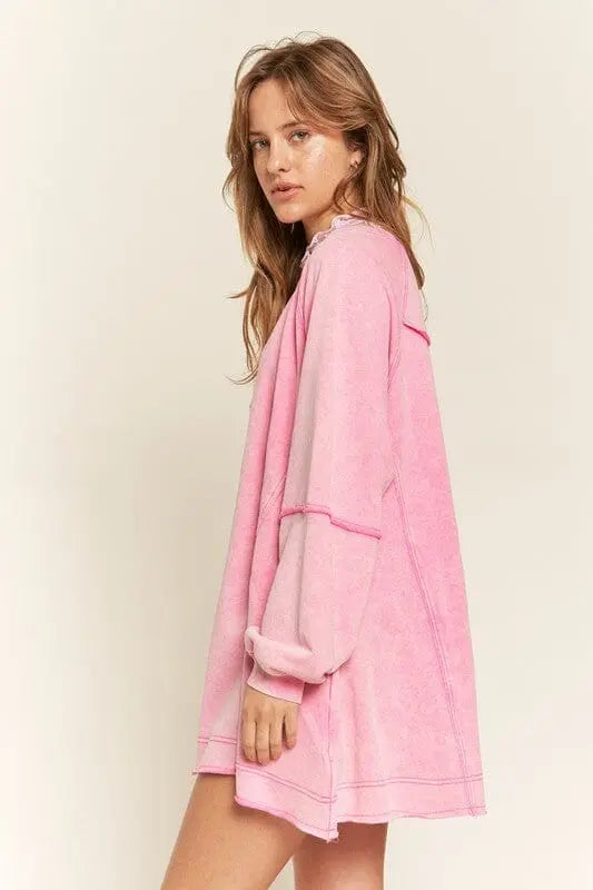 COLORWASH TUNIC SWEATSHIRT Jade By Jane