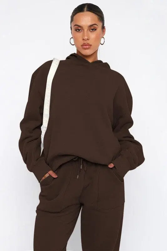 Comfy Two Piece Hoodie And Sweatpant Set Hoodie and sweatpant set Poet Street Boutique