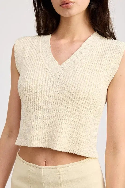 CROP VEST STYLE TOP Emory Park