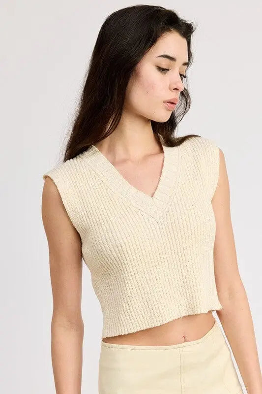 CROP VEST STYLE TOP Emory Park