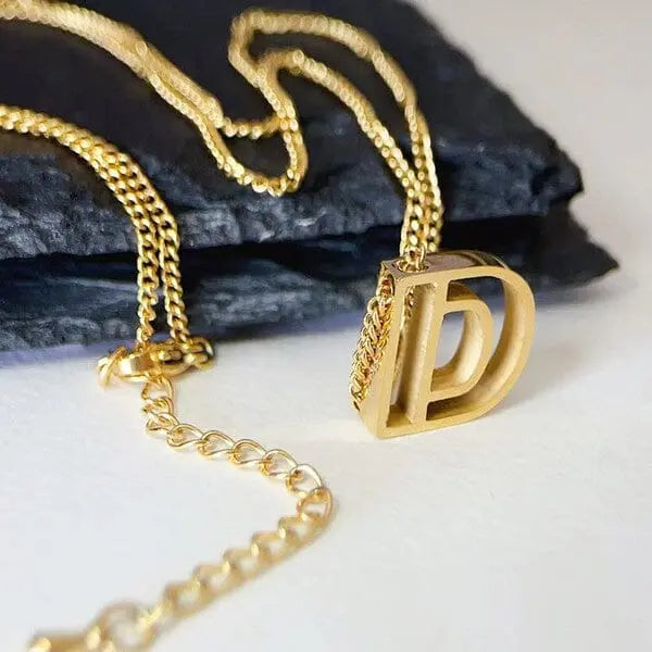Cutout Initial Letter Personalized Necklace Dani & Em