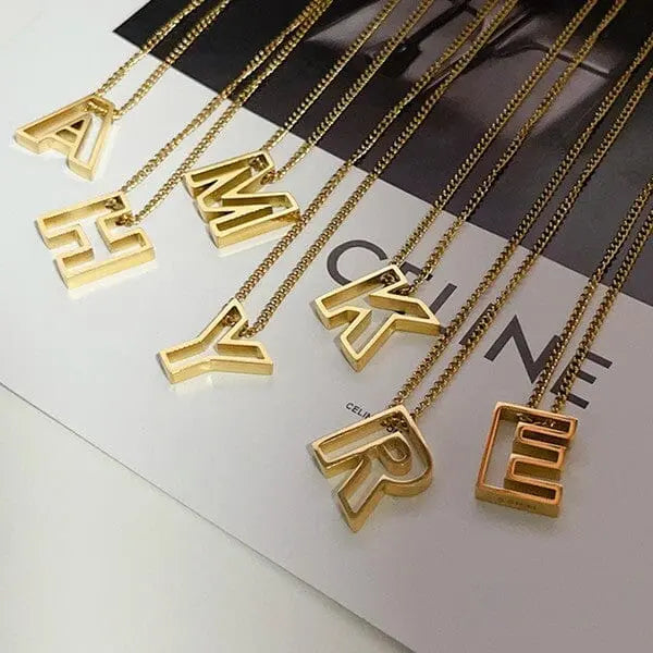 Cutout Initial Letter Personalized Necklace Dani & Em