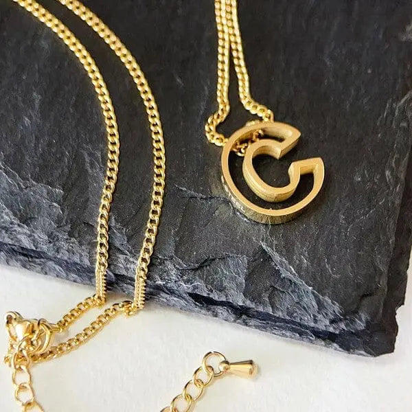 Cutout Initial Letter Personalized Necklace Dani & Em