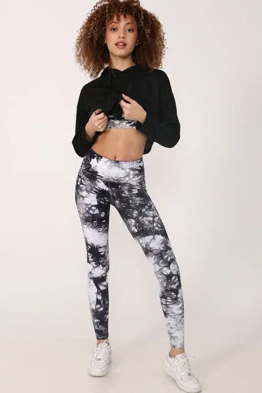 Dani Tye Dye Leggings ALAMAE Apparel Black Tye Dye L