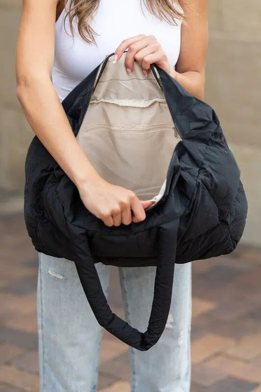 Daphne Puffer Tote puffer tote Poet Street Boutique