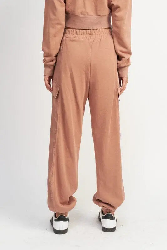 Dusty Mauve Cargo Joggers joggers Emory Park