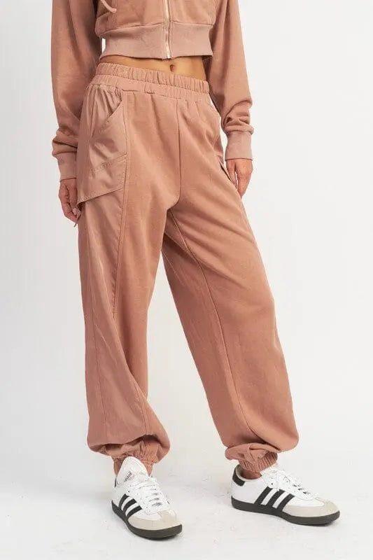 Dusty Mauve Cargo Joggers joggers Emory Park DUSTY MAUVE S