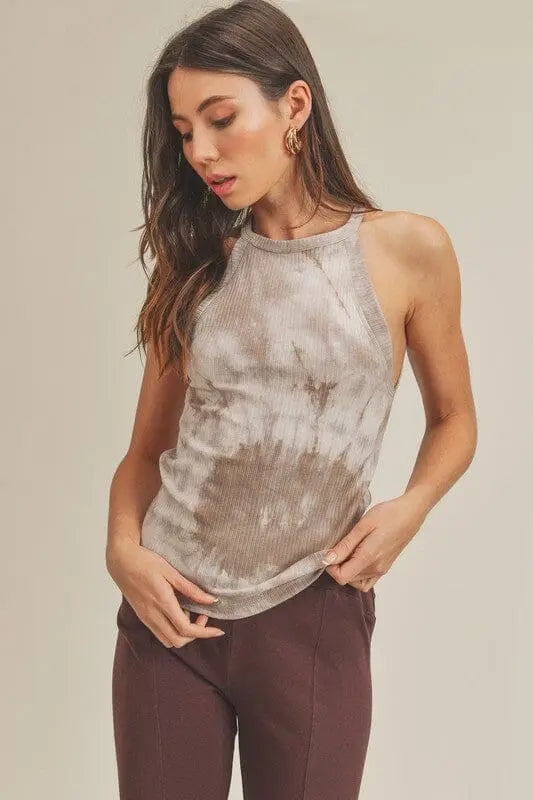 Edie Tie Dye Tank Aemi + Co MOCHA S