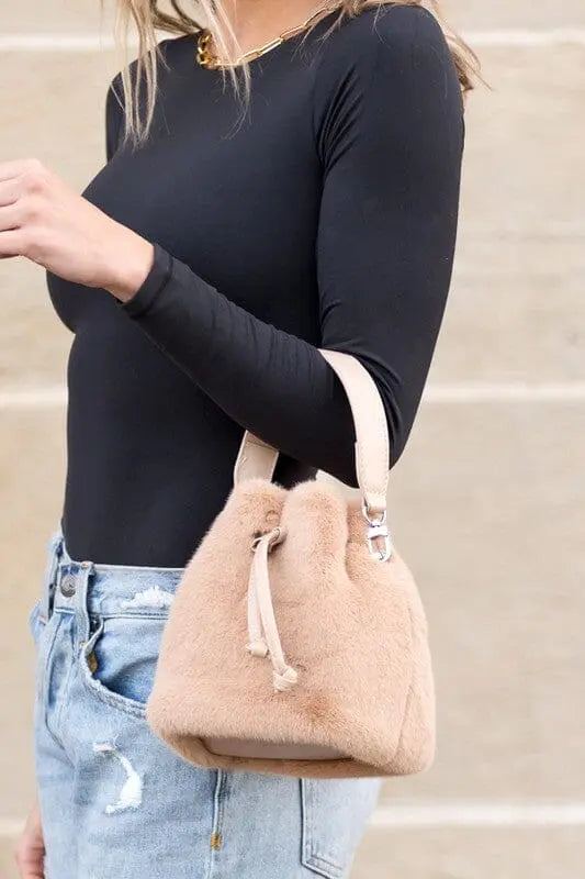 Elle Convertible Plush Top Handle Crossbody Aili's Corner