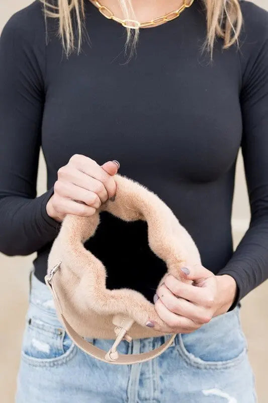 Elle Convertible Plush Top Handle Crossbody Aili's Corner