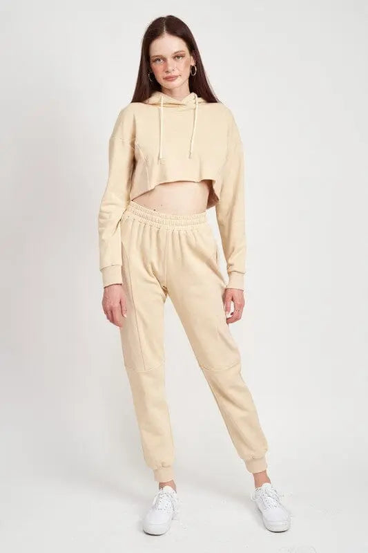 Emory Park Crop Hoodie Crop rib hoodie Emory Park