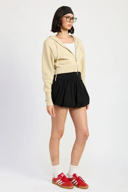 Emory Park Crop Zip Up Hoodie zip up hoodie Emory Park