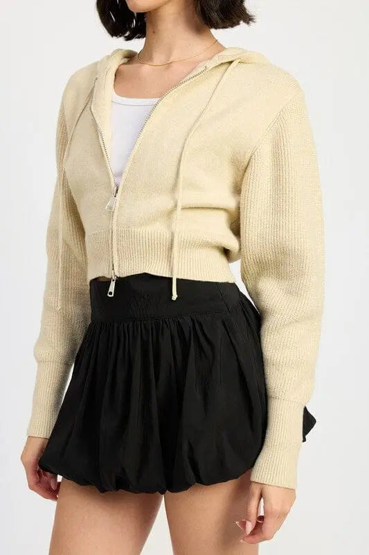 Emory Park Crop Zip Up Hoodie zip up hoodie Emory Park