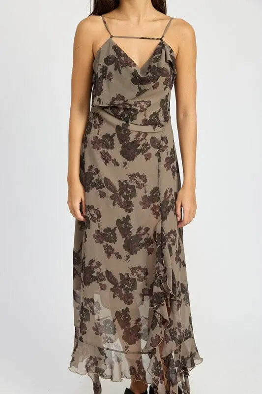 Emory Park Floral Ruffle Maxi Dress maxi dress Emory Park